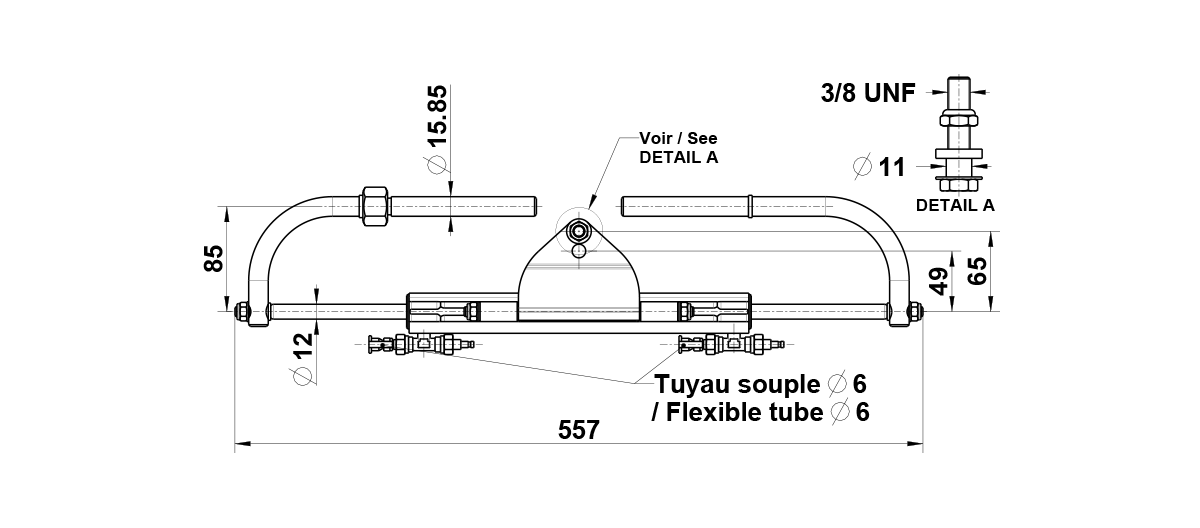Vérin VHM EX 80 HP + Raccords