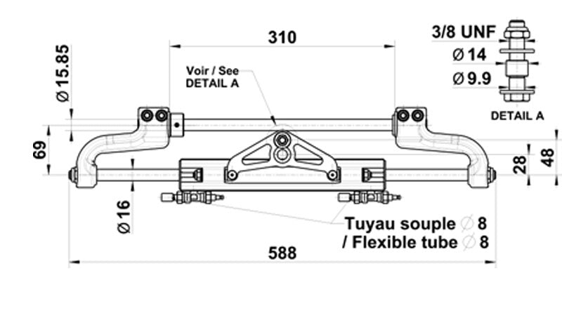Vérin VHM EX 225 HP + Raccords