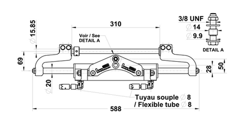 Vérin VHM EX 3500 HP + Raccords