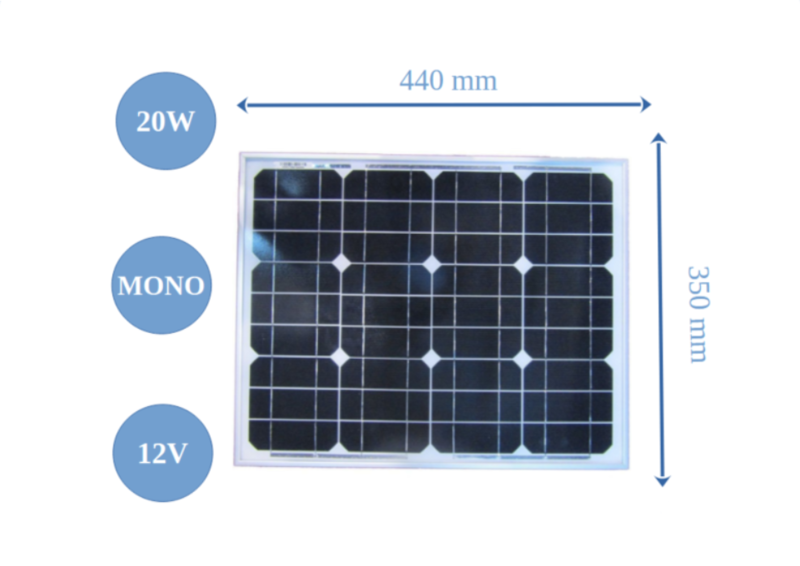 Panneau solaire monocristallin de 20 à 185W - 12V VICTRON