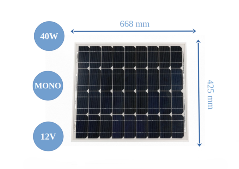 Panneau solaire monocristallin de 20 à 185W - 12V VICTRON