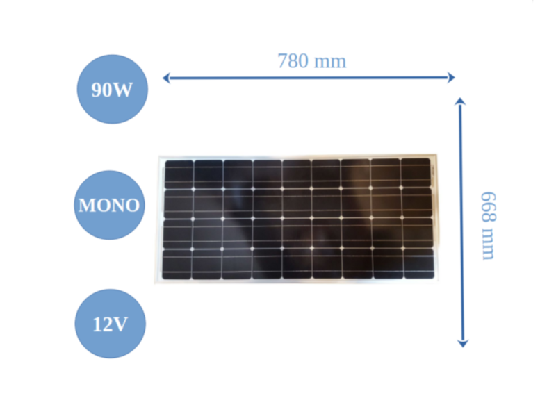 Panneau solaire monocristallin de 20 à 185W - 12V VICTRON