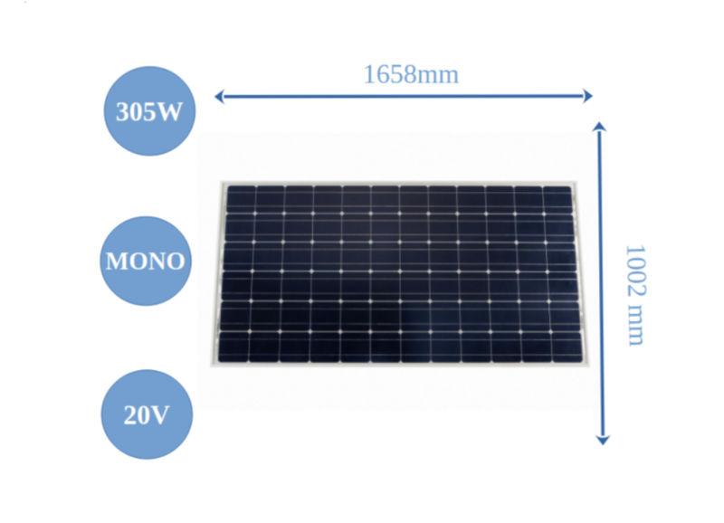 Panneau solaire Monocristallin 305W-20V VICTRON