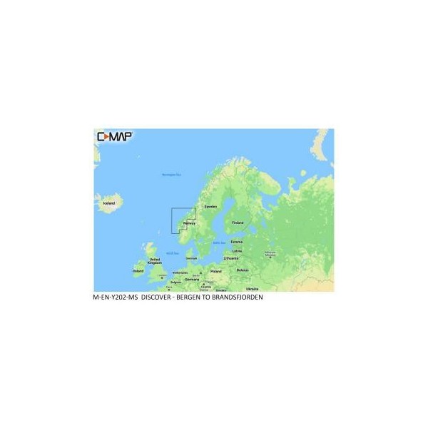 C-MAP DISCOVER Bergen to Brandsfjorden - Medium