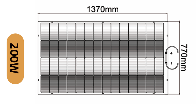 Panneau solaire souple TOPCON Full black 120W à 250W Galix