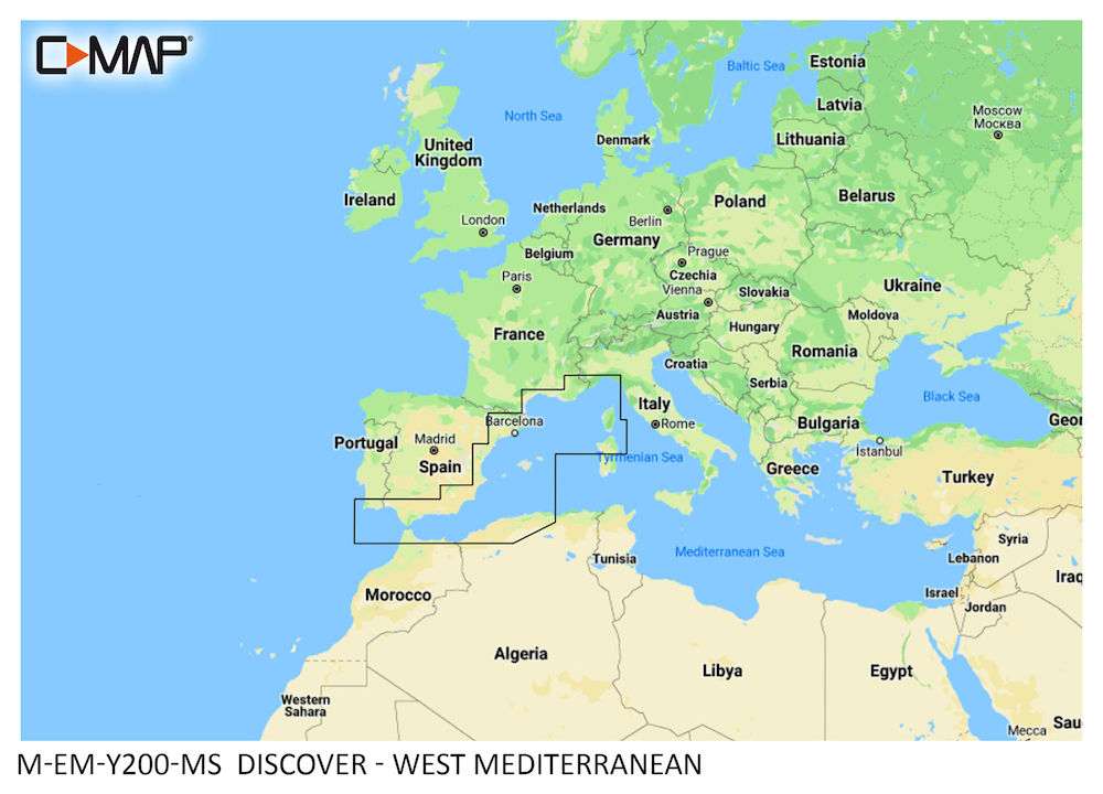 C-MAP DISCOVER WEST MEDITERRANEAN - Medium