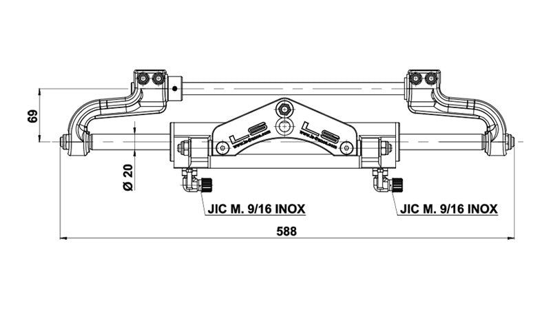 Vérin VHM EX 3500 HP + Raccords JIC