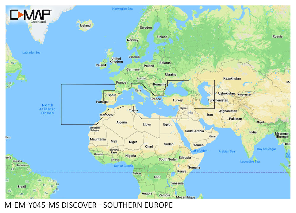 C-MAP SOUTHERN EUROPE - Extra Large