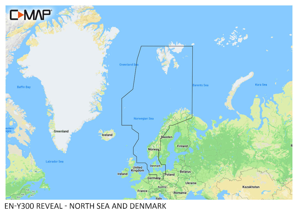 C-MAP DISCOVER NORTH SEA & DENMARK - Large