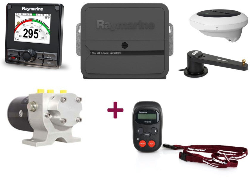 Raymarine pack hydraulique pilote automatique evolution ev200 avec commande à main s100